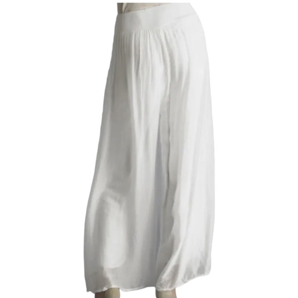 Alyx Pants - ALYX Women BEACH Pants XXL White/Ivory Band Pull On Elastic Waist Lined Wide Leg